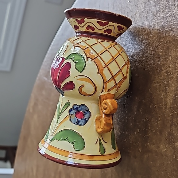 ITALY HAND PAINTED VASE VINTAGE - Picture 6 of 10